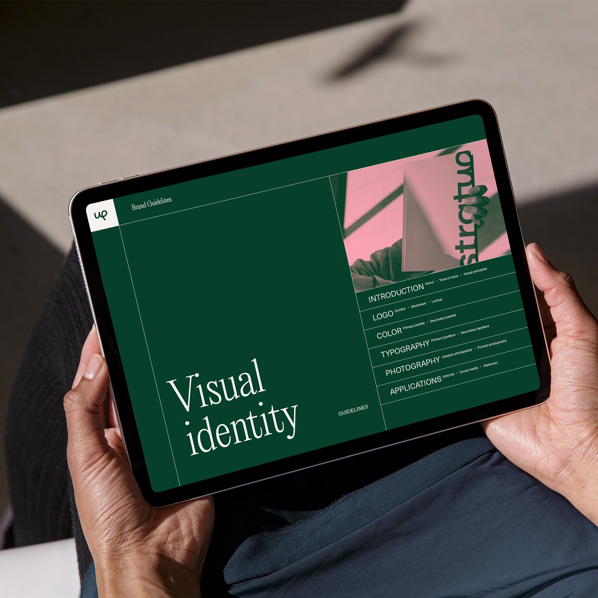 Brand guidelines for a startup agency